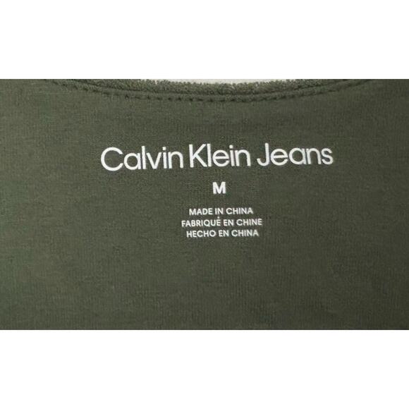 Calvin Klein Jeans Women's Sz M Terry Cloth V-Neck Bralette, Green Or Coral NWT - Picture 6 of 16